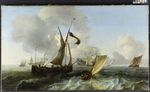6) Ludolf Backhuysen, Leichtbewegte See mit Schiffen, 1664 ©Staatliche Museen zu Berlin, Gemäldegalerie